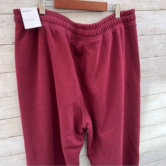 NEW XXL Womens Nike Jordan Flight Fleece Essential Jogger Pant Cherrywood Maroon - Picture 8 of 11